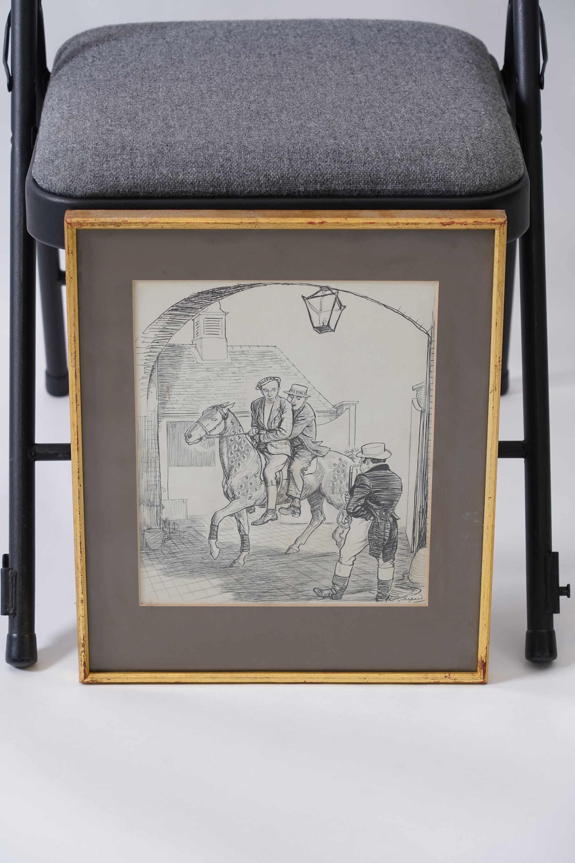 Ernest Howard Shepard, 1879-1976, A humorous cartoon relating to the Anglo-American Loan Agreement